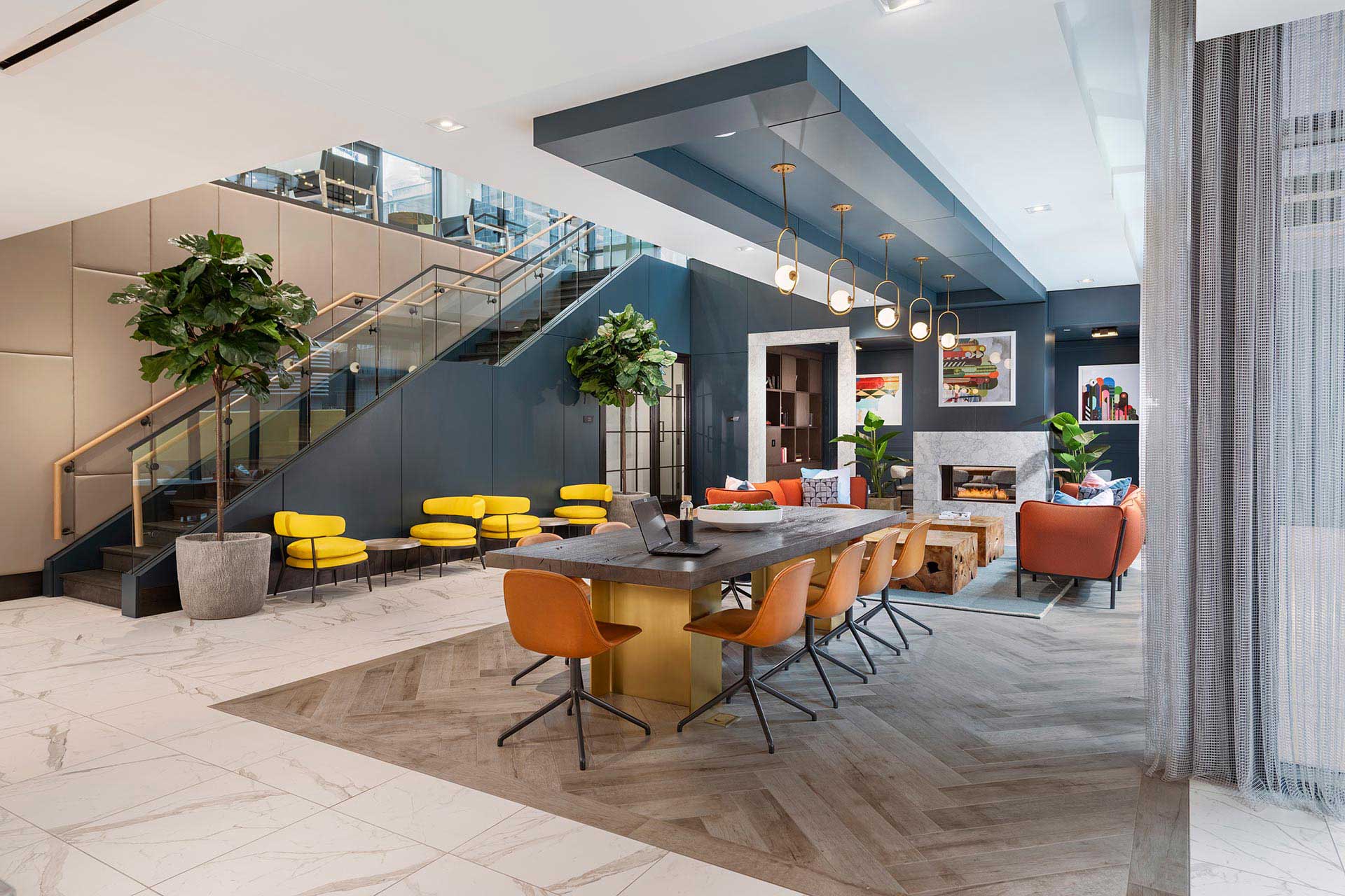 lobby coworking conference table